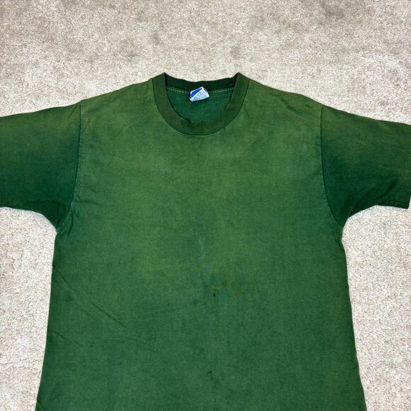 Vintage 90s Salem Sportswear Blank Faded Shirt Single Stitch Men's Medium - Picture 2 of 12